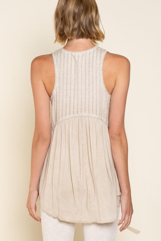 Unique Babydoll Knit Tank Top