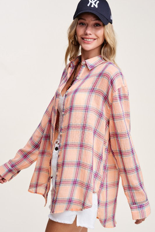 Button Down Plaid Shirt