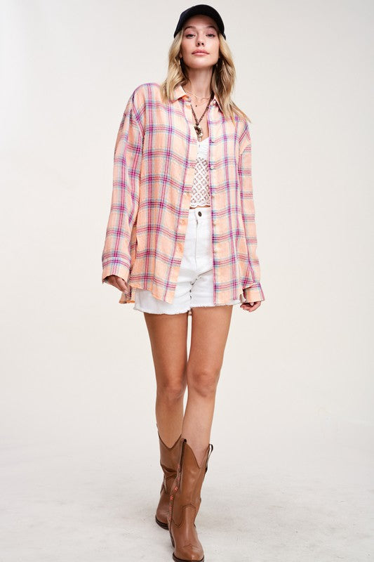 Button Down Plaid Shirt