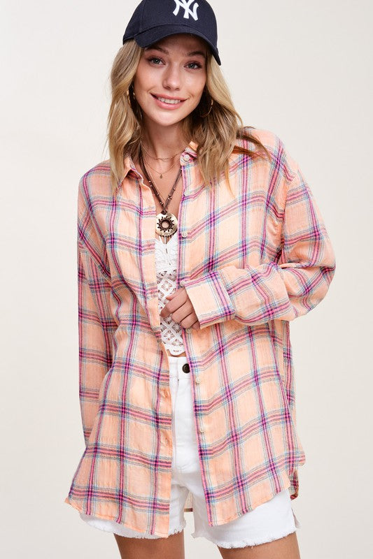 Button Down Plaid Shirt