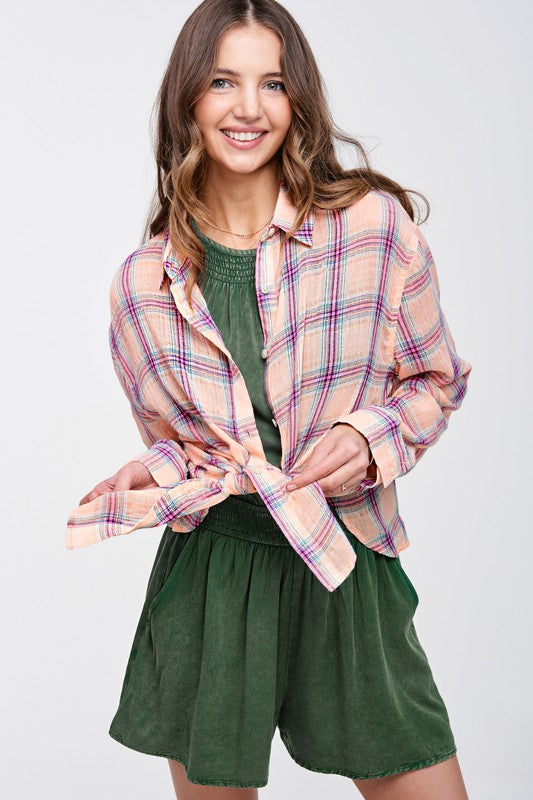 Button Down Plaid Shirt