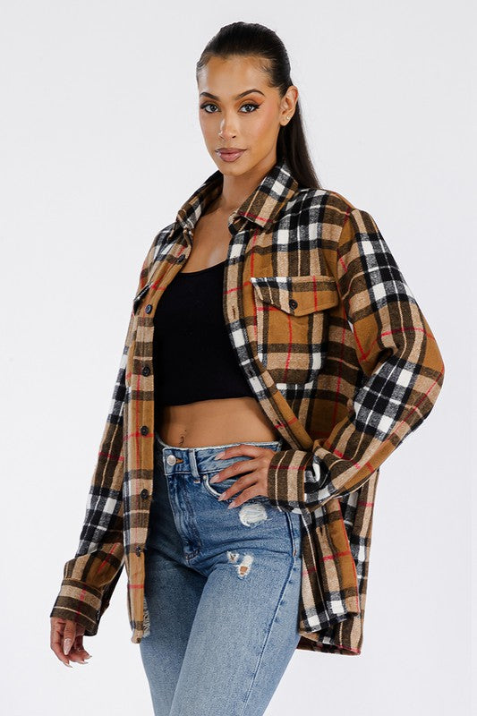 Boyfriend Brushed Flannel Shacket