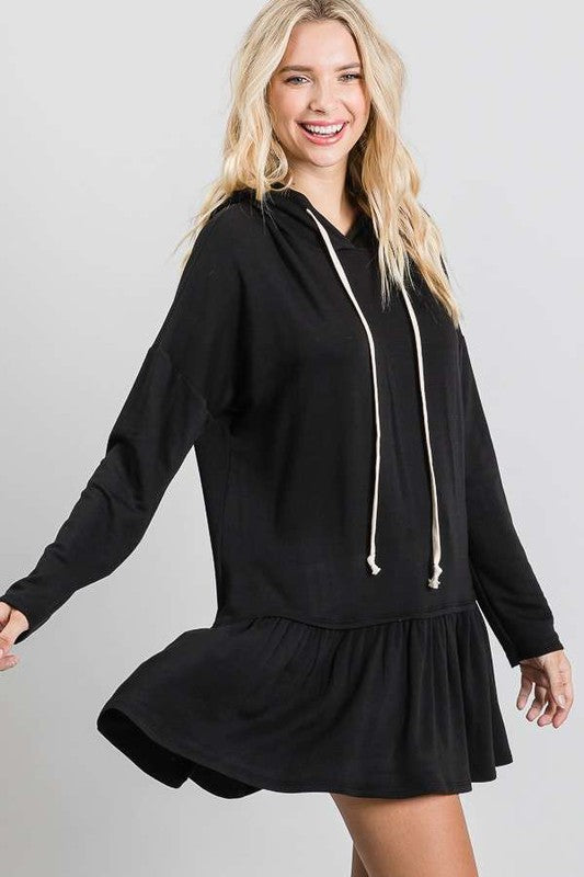 Girly Peplum Hoodie Tunic