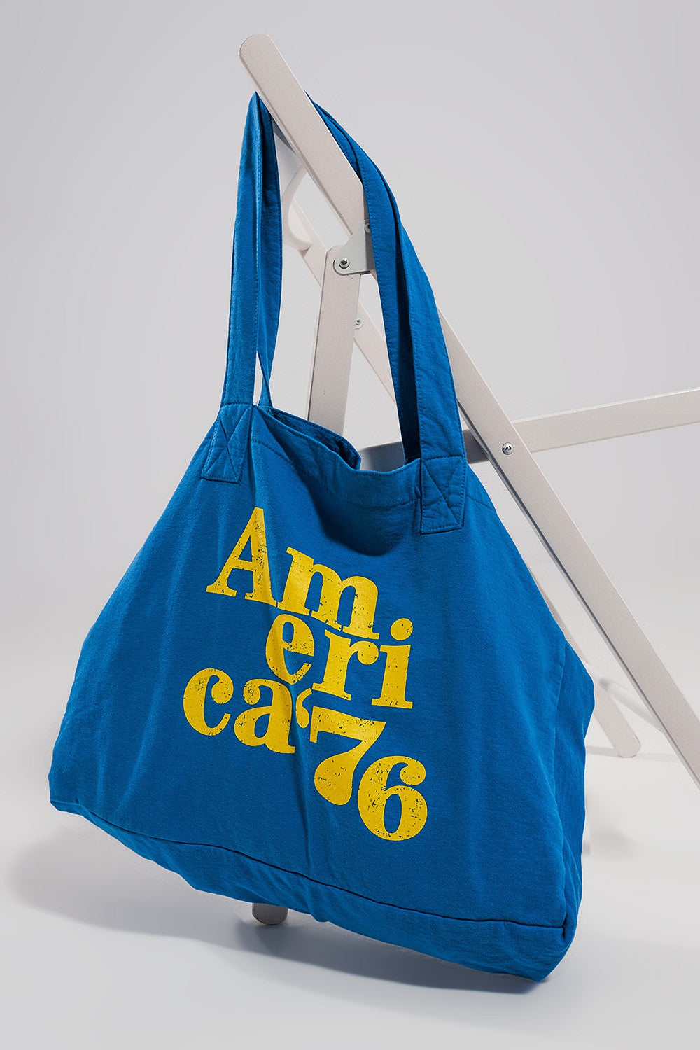 America 76 Canvas Tote Bag in Blue