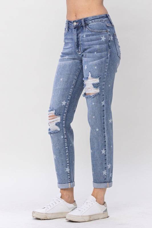 Star Crossed Destroy Boyfriend Style Jean